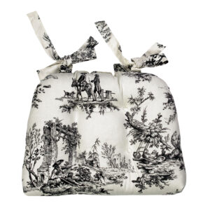 Bouvier Black Chair Pads Toile