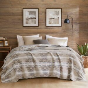 Chimayo Neutral Bed Blanket