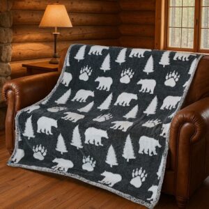 Bear Melange Twin Blanket