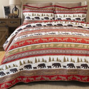 Cabin and Lodge Stripe Quilt Sets by Carstens