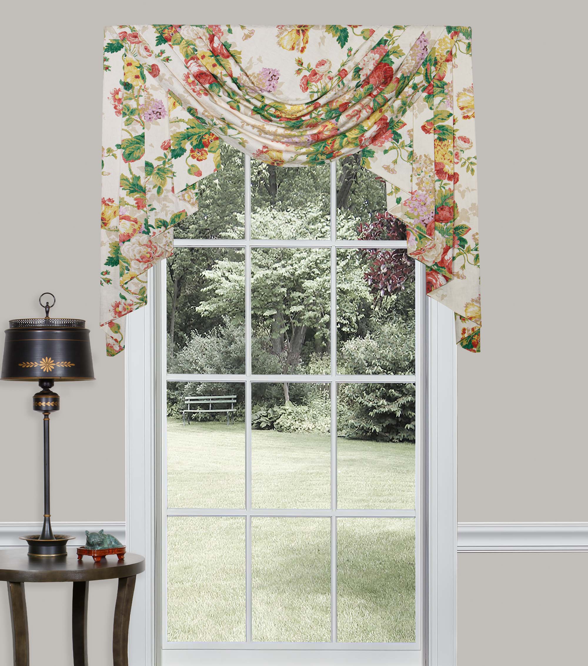 Cottage Rose Jabot Swag Set