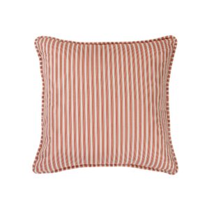 Cottage Rose Square Pillow Stripe