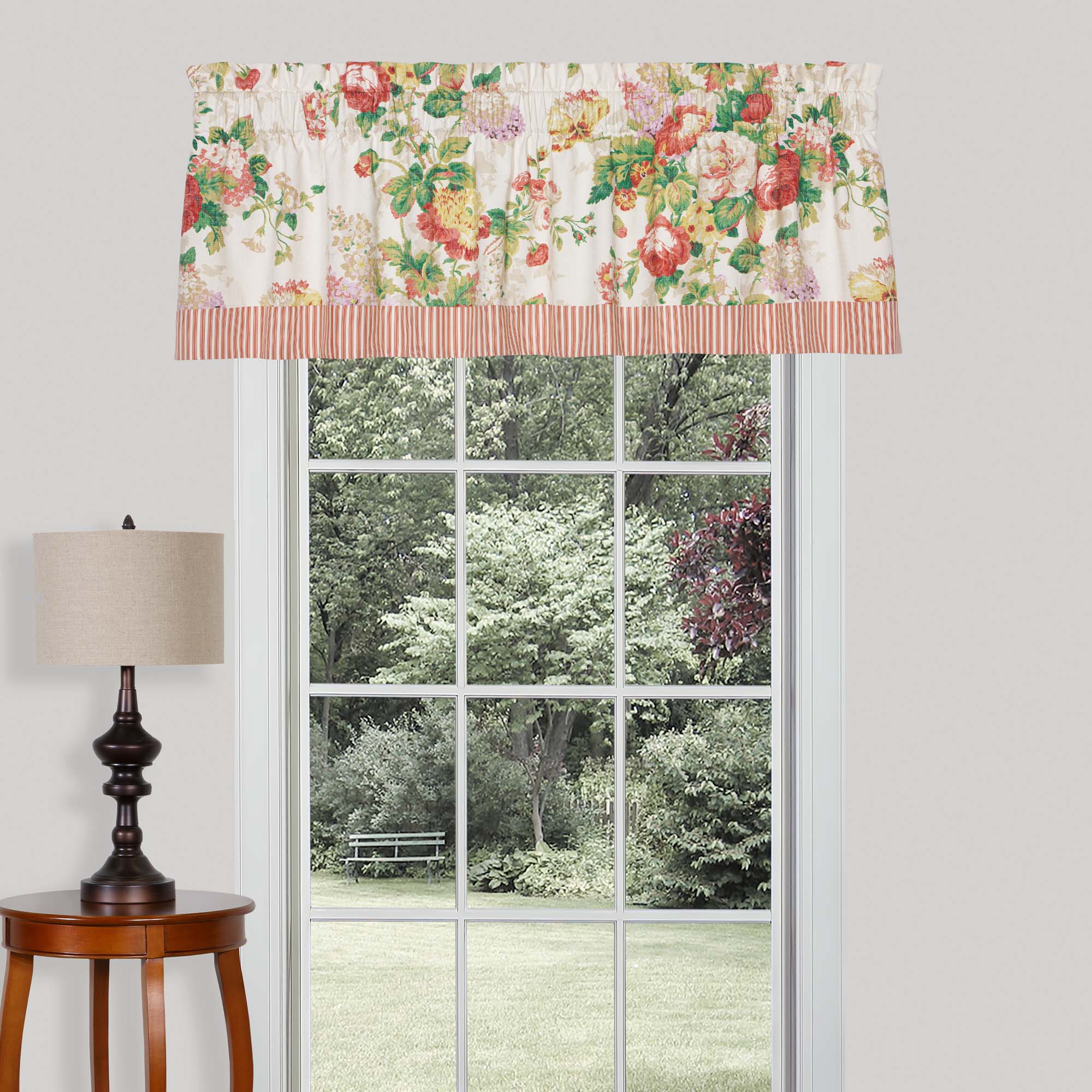 Cottage Rose Tailored Valance
