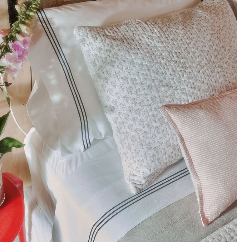 Iris Block Quilt European Shams