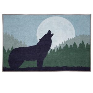 Howling Wolf 2 x 3 Rug