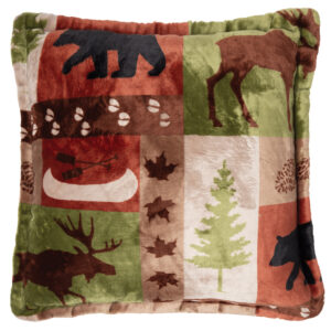 Patchwork Lodge Plush Pillow