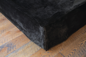 Black Plush Bed Skirt