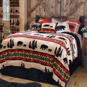Bear Trails Black Coverlet Set