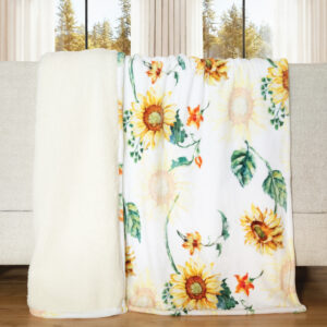 Sunflower Plush Throw