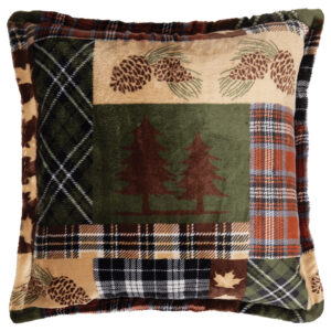 Tree Plaid Plush Pillow