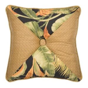 La Selva Black Square Pillow