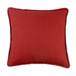 Leaves Red Square Pillow