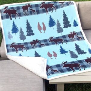 Moose Valley Sherpa Throw