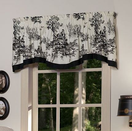 Bouvier Black Valance - Shaped