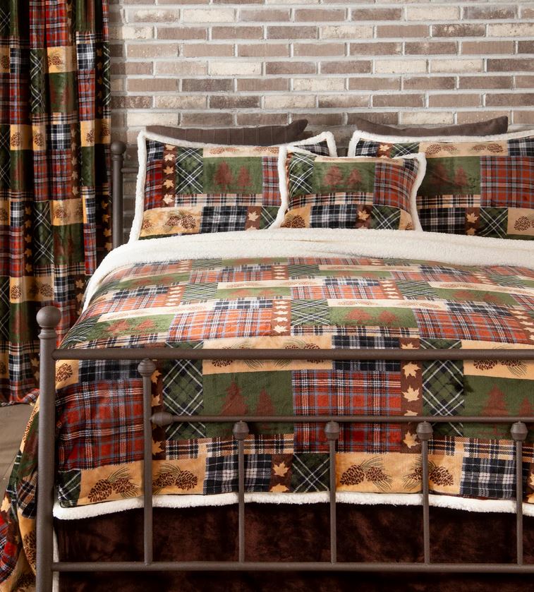 Tree Plaid Coverlet Set