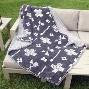 Double Crosses Melange Twin Blanket