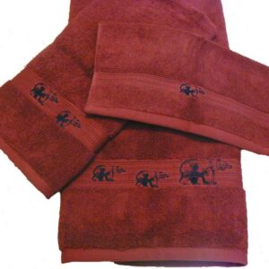 Black Bears Garnet Towel Set