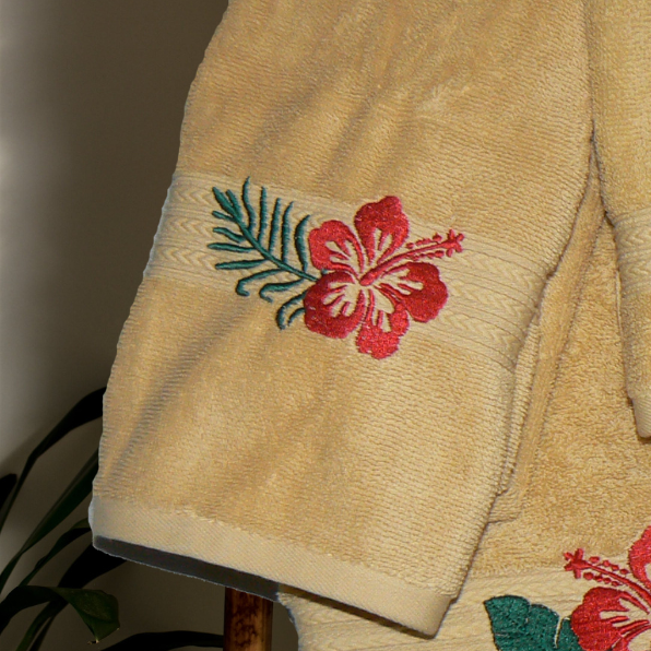 Hibiscus Gold Towels - Image 4