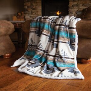 Lone Mountain Plush Throw