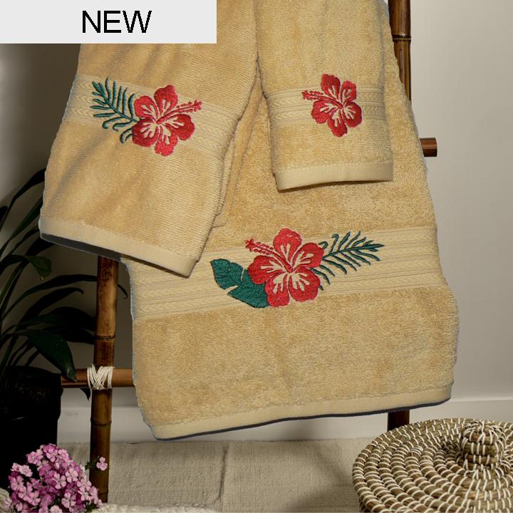 Hibiscus Gold Towels