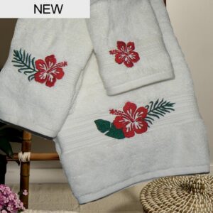 Hibiscus Ivory Towels