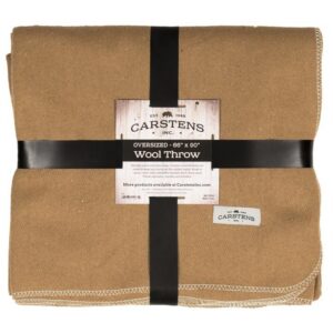 Tan Wool Blanket Throw