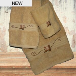 Ropin Boots Gold Towels