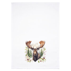 Floral Moose Towels - set of 2